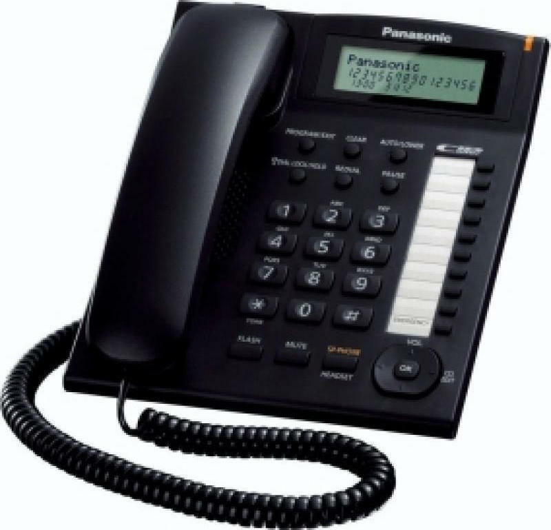 Panasonic KX-TS880 τηλεφωνική συσκευή με υποδοχή ακουστικών μαύρη