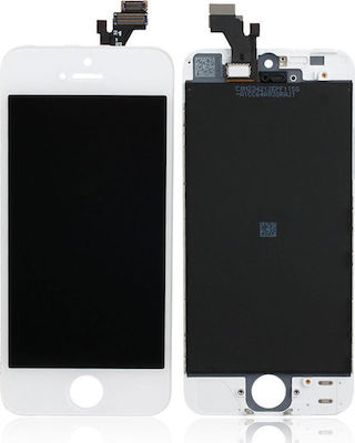 Oem Οθόνη LCD και Digitizer Οθόνη και Μηχανισμός Αφής για iPhone 5 Λευκή